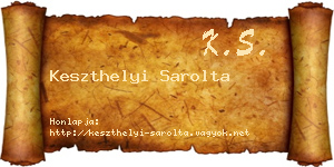 Keszthelyi Sarolta névjegykártya
